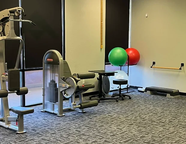 Physical therapist reviewing a treatment plan with a patient